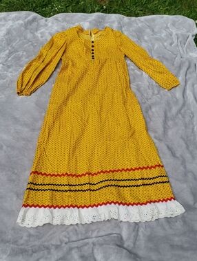 Vintage Handmade Yellow Maxi Dress